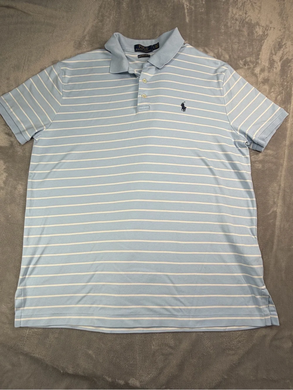 100%Cotton Ralph Lauren Light Blue Shirt Summer Guest Party Beach L